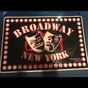 Metal “broadway” sign